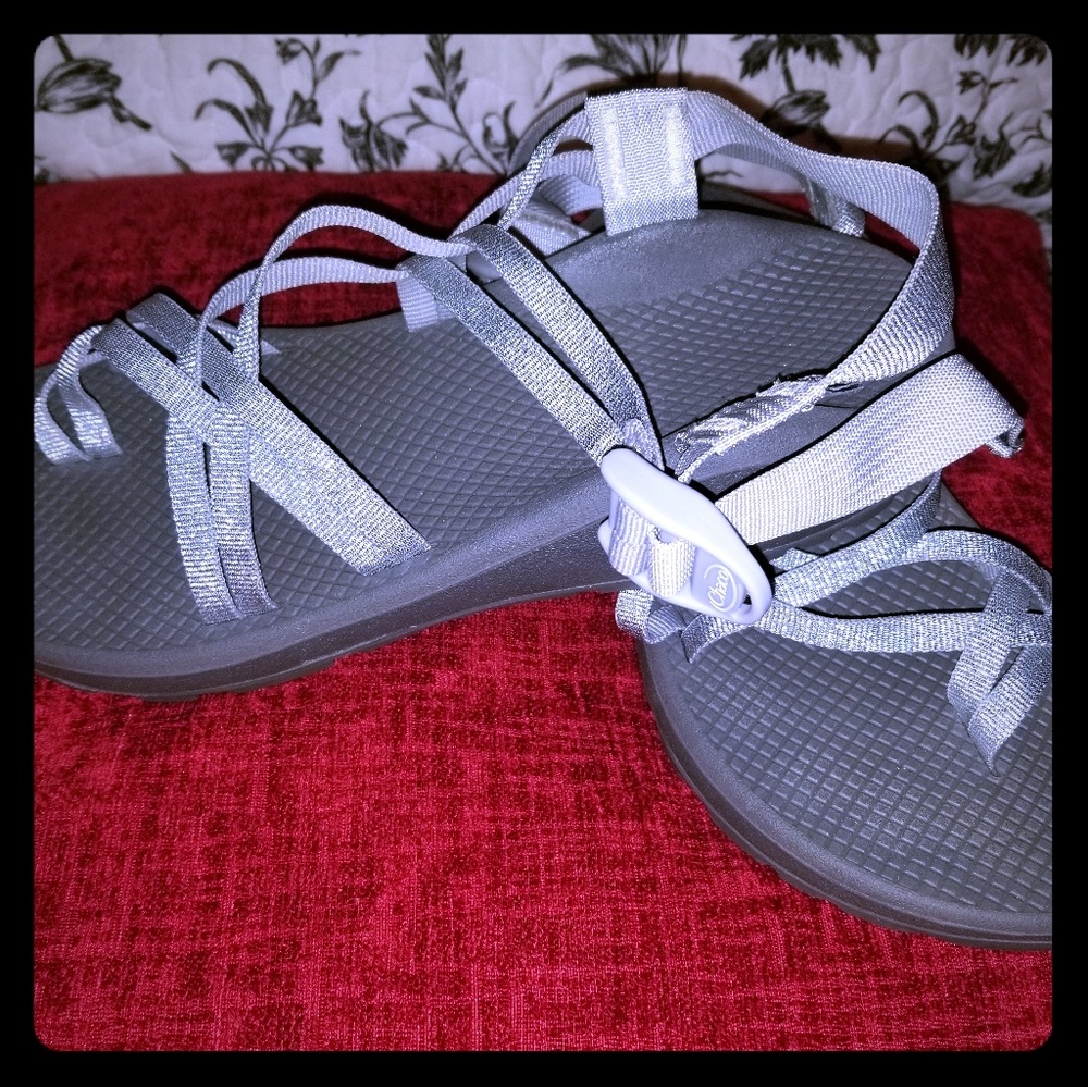 Silver strap Chacos size 10.